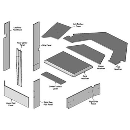 Aftermarket AMCIH9300UK Upholstery Kit, Gray AMCIH9300UK-ABL